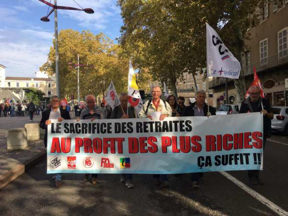 Cahors : 300 retraités dans la rue et polémique avec le Rassemblement National 46 // 2018.10.18